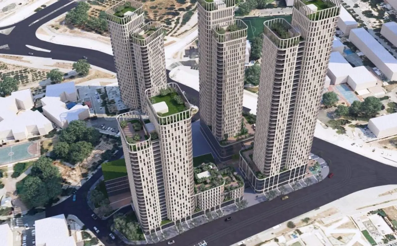 הדמיה של פרויקט ההתחדשות העירונית בשכונת פת בירושלים עם 550 יחידות דיור