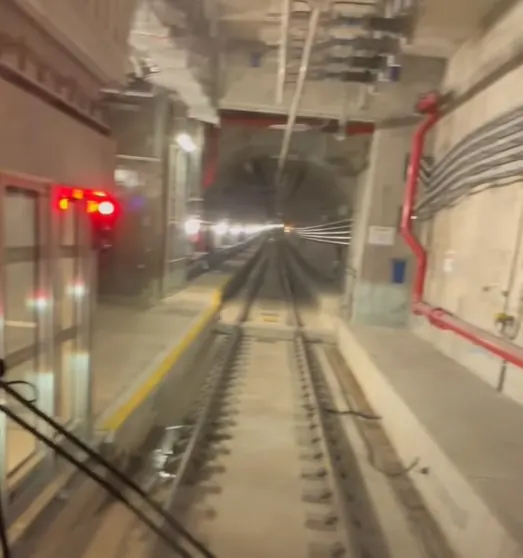 נסיעת הבכורה ברכבת הקלה התת-קרקעית בין תל אביב לפתח תקווה