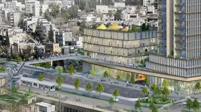 הדמיה של מגדל עמק הצבאים בצומת פת בירושלים